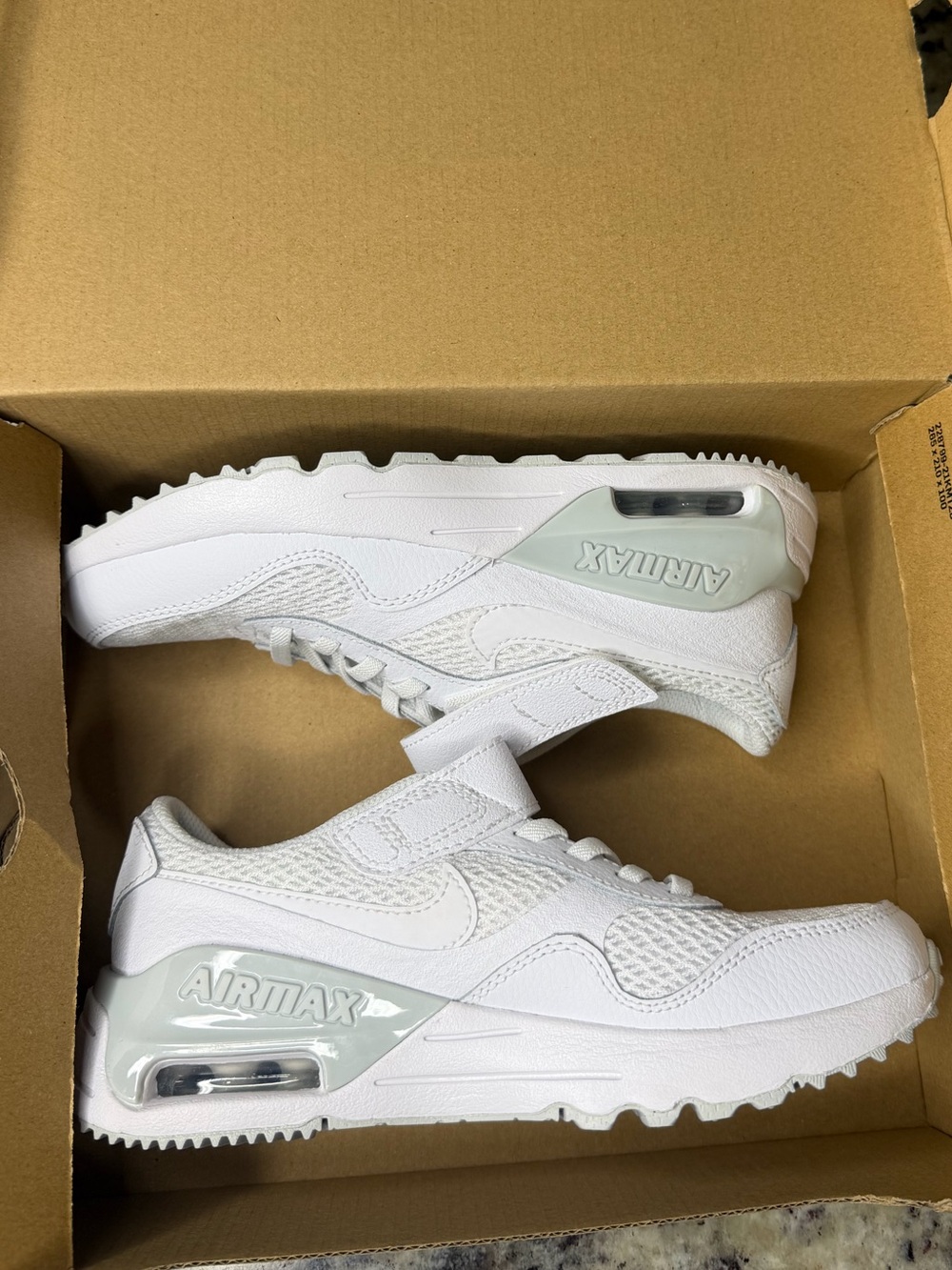Nike Kids White Velcro & Lace-Look Sneakers